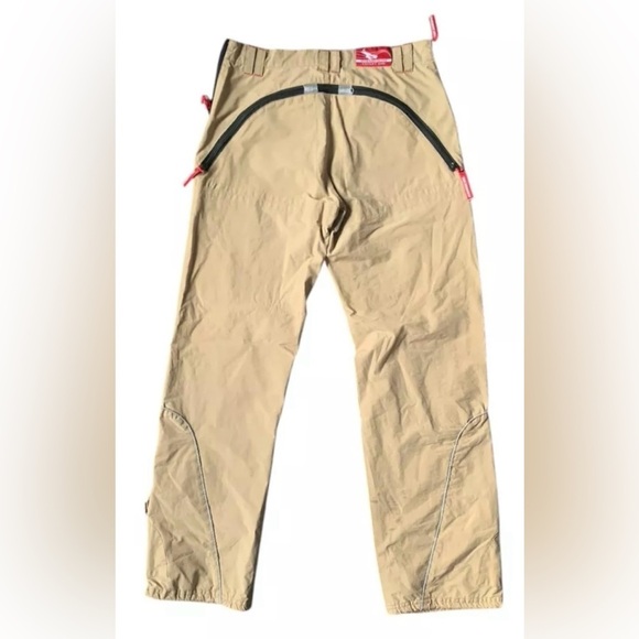 Skateboard Pants Technical Drop Seat Zipper Khaki 30X32 Relaxed Fit - Picture 2 of 11